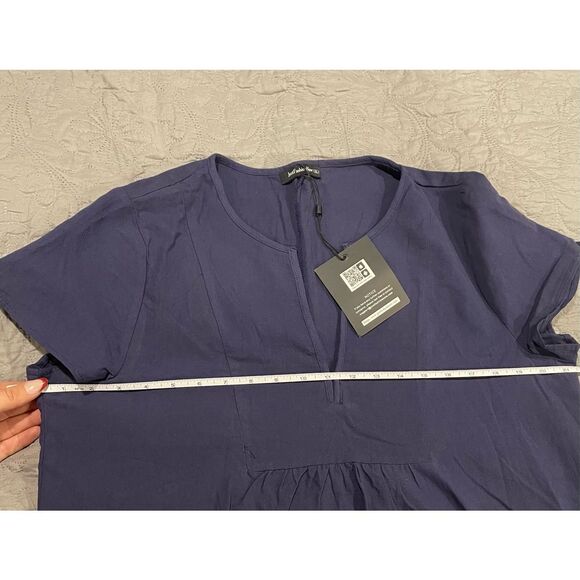 JustFashionNow Blue Dress Cotton Blend XL New - Picture 6 of 7